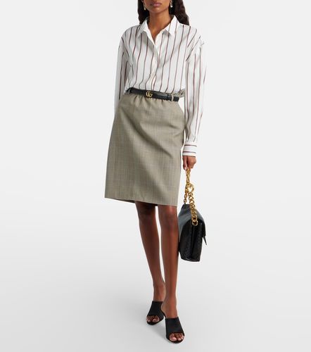 Chemise en soie mélangée à rayures - Gucci - Modalova
