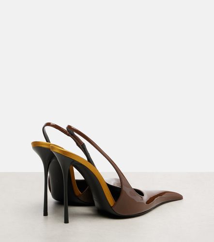 Escarpins slingback Amalia 110 en cuir verni - Saint Laurent - Modalova