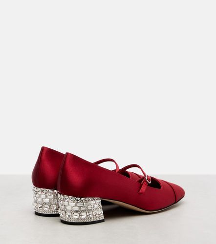 Escarpins Elisa 45 en satin à ornements - Jimmy Choo - Modalova
