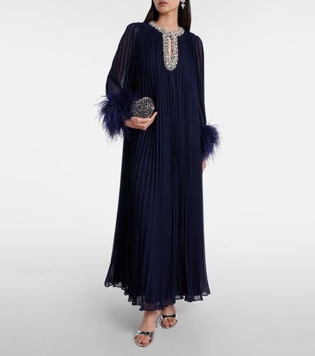 Robe longue à plumes et ornements - Self-Portrait - Modalova