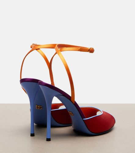 Sandales slingback Keira en satin - Dolce&Gabbana - Modalova