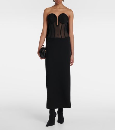 Robe bustier longue en crêpe et tulle - Jean Paul Gaultier - Modalova