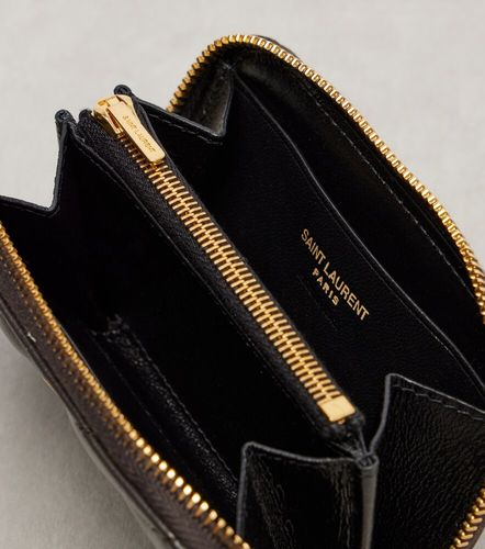 Porte-cartes Cassandre matelassé en cuir - Saint Laurent - Modalova