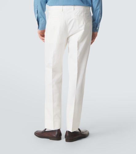 Pantalon droit en coton et lin - Zegna - Modalova