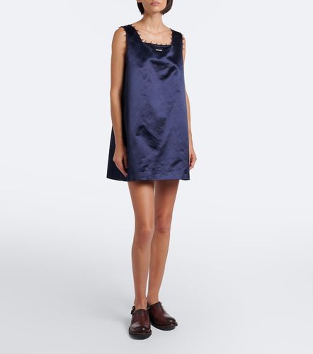 Robe en coton mélangé à broderies - Miu Miu - Modalova