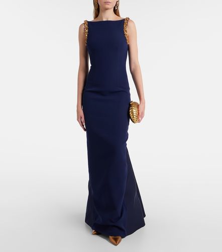 Robe longue Sloane en crêpe à ornements - Safiyaa - Modalova