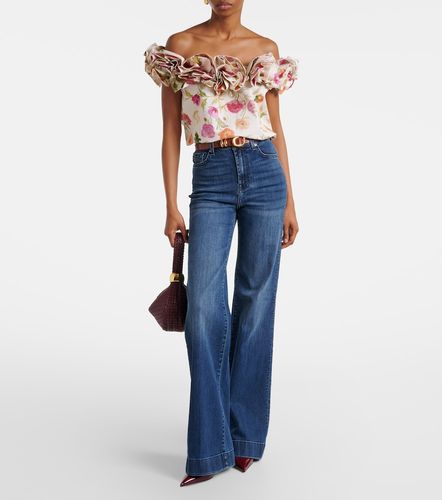 Top à encolure bardot en coton mélangé - Carolina Herrera - Modalova