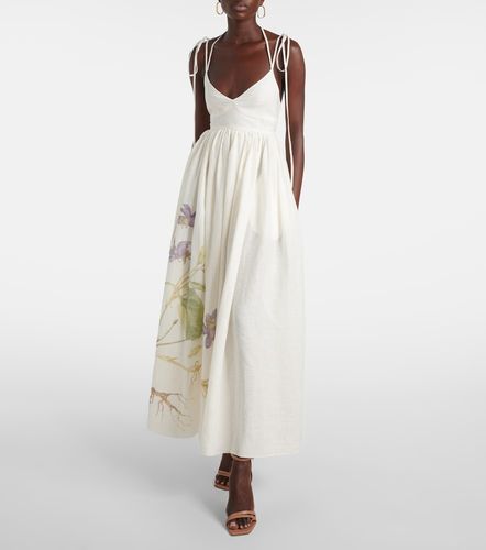 Erdem Robe longue en lin à fleurs - Erdem - Modalova