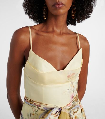 Combi-short Rebellion en lin et soie à fleurs - Zimmermann - Modalova