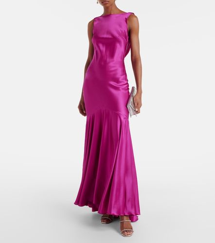 Robe longue en satin de soie mélangé - Nina Ricci - Modalova