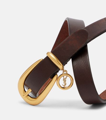 Ceinture Cassandre en cuir - Saint Laurent - Modalova