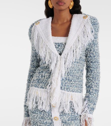 Balmain Veste en denim à franges - Balmain - Modalova