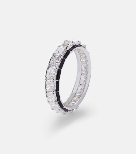 Bague Radiant Eternity en or blanc 18 ct (750/1000), émail et diamants - Kamyen - Modalova