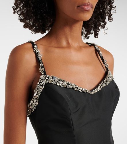 Robe longue Tumpet en soie à ornements - Monique Lhuillier - Modalova