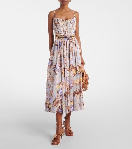 Robe Rhiannon en coton à fleurs - Zimmermann - Modalova