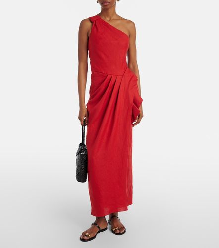 Robe longue asymétrique en lin - Johanna Ortiz - Modalova