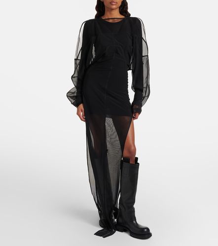 Robe longue Collage en tulle et mousseline - Rick Owens - Modalova