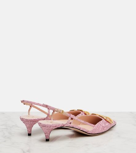 Escarpins slingback VLogo en jacquard - Valentino Garavani - Modalova