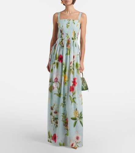 Robe longue à fleurs - Oscar de la Renta - Modalova