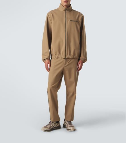 Pantalon droit en coton mélangé - Moncler - Modalova