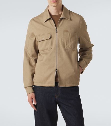 Moncler Veste en coton et cuir - Moncler - Modalova