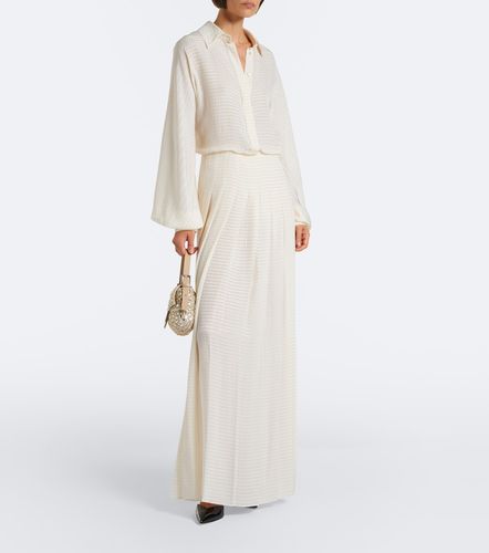 Fendi Robe longue en crêpe de soie - Fendi - Modalova