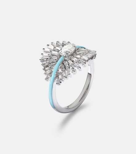 Bague en or blanc 18 ct et diamants - Kamyen - Modalova