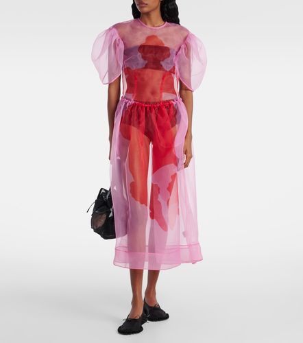 Robe midi imprimée en organza - Simone Rocha - Modalova