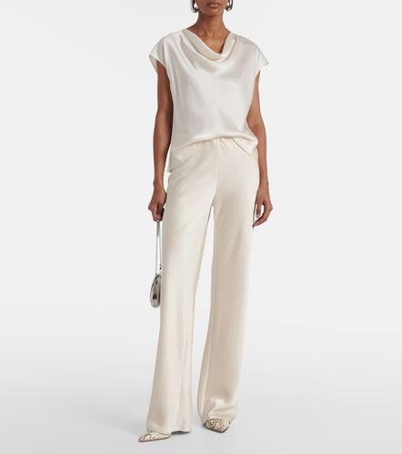 Pantalon ample à taille haute en satin - Vince - Modalova