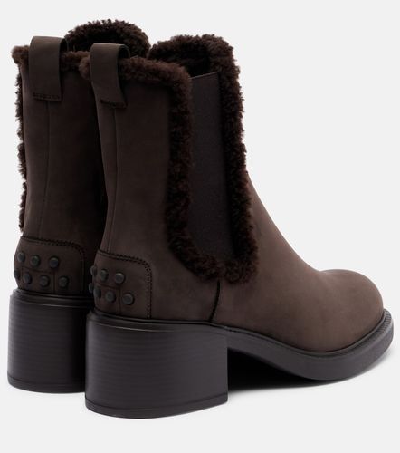 Bottines Chelsea en cuir et shearling - Tod's - Modalova