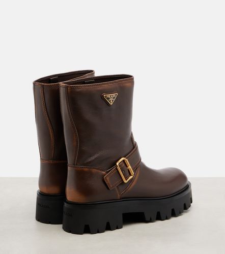 Prada Bottines en cuir à logo - Prada - Modalova