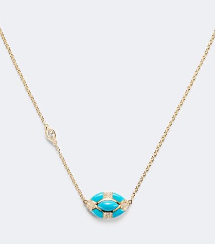 Collier Riviera en or 18 ct, turquoise et diamants - Shay Jewelry - Modalova