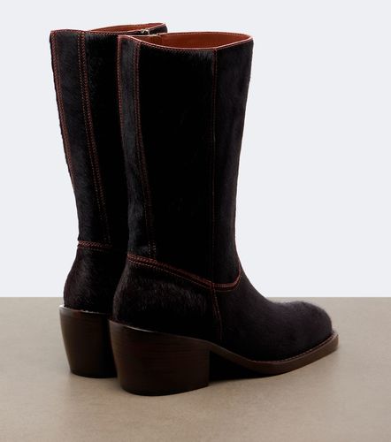 Bottes en cuir façon poulain - Dries Van Noten - Modalova