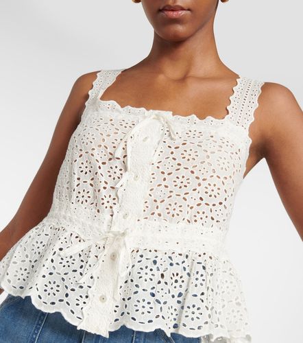 Top Evert en coton à broderies anglaises - Veronica Beard - Modalova