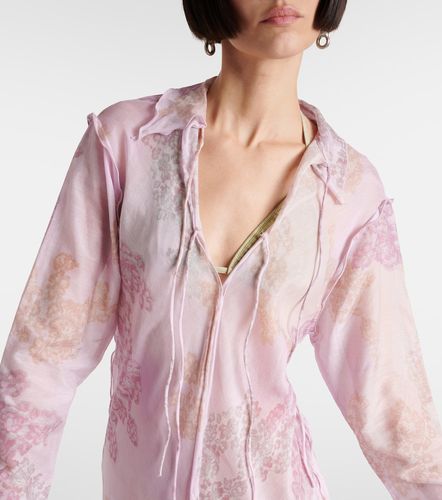 Robe midi imprimée en coton et soie - Acne Studios - Modalova