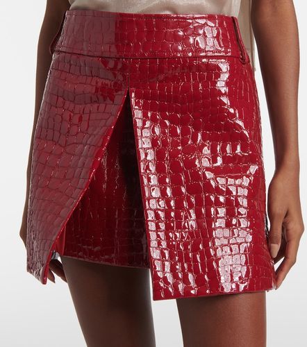 Mini-jupe en cuir façon croco - Tom Ford - Modalova