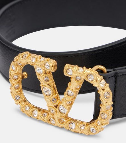 Ceinture VLogo en cuir à cristaux Swarovski® - Valentino Garavani - Modalova