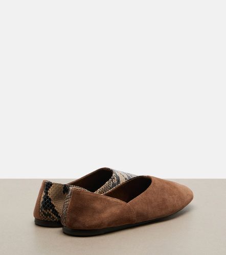 Ballerines Jane en daim et cuir à effet serpent - Khaite - Modalova