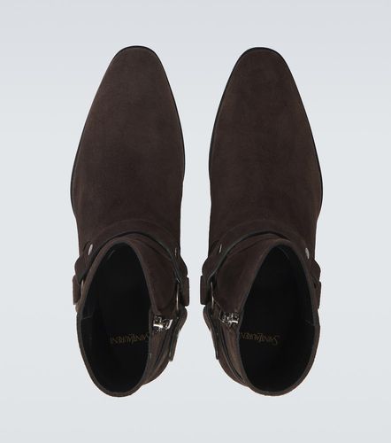 Bottines Wyatt Harness 40 en daim - Saint Laurent - Modalova
