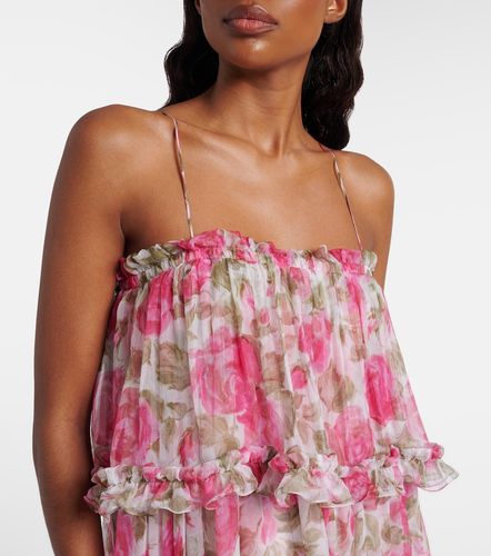 Chloé Robe longue en georgette de soie - Chloe - Modalova