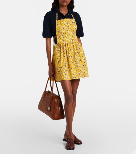 Robe en popeline de coton à fleurs - Miu Miu - Modalova