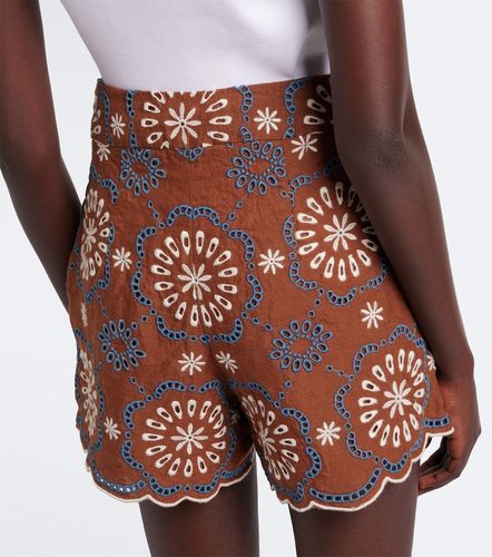 Short Allen en lin à broderies anglaises - Veronica Beard - Modalova
