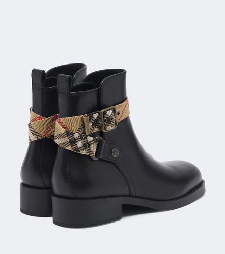 Bottines Huntley Check en cuir - Burberry - Modalova