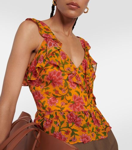 Top en soie à fleurs - Veronica Beard - Modalova