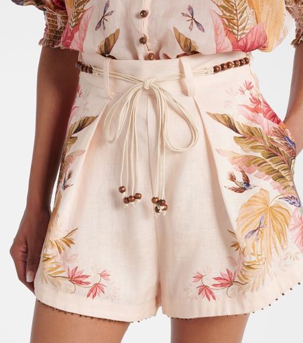 Short Ascension en lin à fleurs - Zimmermann - Modalova
