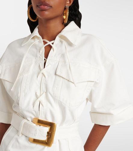 Robe chemise en toile de coton - Balmain - Modalova