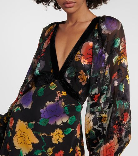 Rixo Robe midi en soie à fleurs - Rixo - Modalova