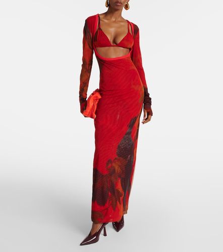 Robe longue Libertine imprimée à découpes - SIR - Modalova