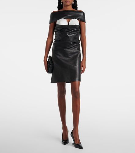 Robe de cocktail en cuir à découpes - Jean Paul Gaultier - Modalova