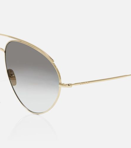 Lunettes de soleil oversize aviateur - Gucci - Modalova